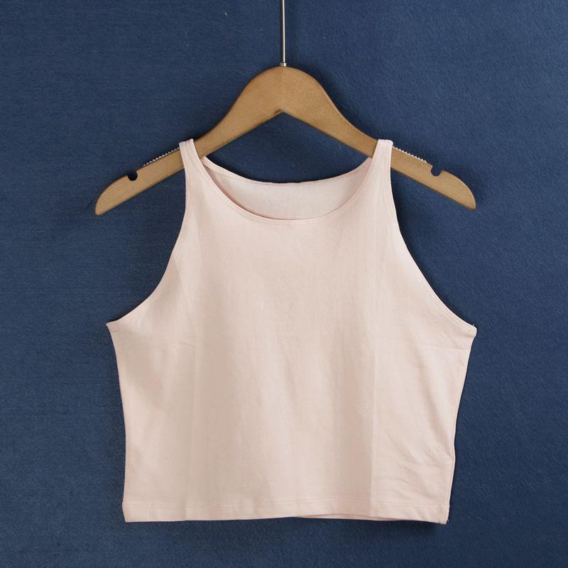 Inner Cotton Pullover Short Chic Multicolor Vest