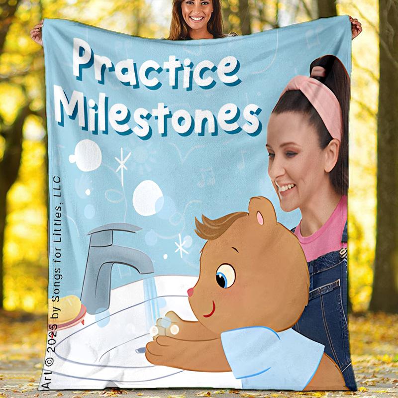 1pc Ms Rachel4 Theme Blanket - Digital Print, Polyester, Cozy for All Seasons, Perfect for Outdoor, Camping, and Travel