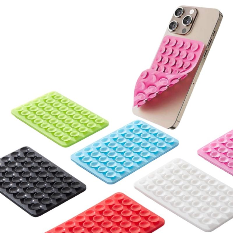 1/3Pcs Mobile Phone Silicone Sucker Pad Double Sided 40 Suction Cup Phone Holder Detachable Anti-slip Fixture