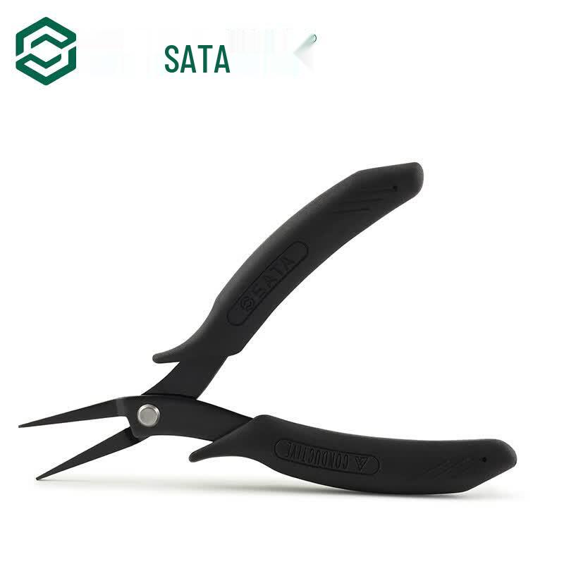 SATA 75121 Anti-Static Flat-Nose Pliers 5-inch
