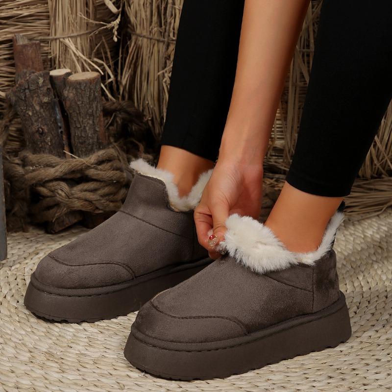 Fashion 2024 Round Toe Women's Boots Winter Footwear Women's Australian Low Tops Rubber Autumn Edelweiss Roman Cotton Shoes