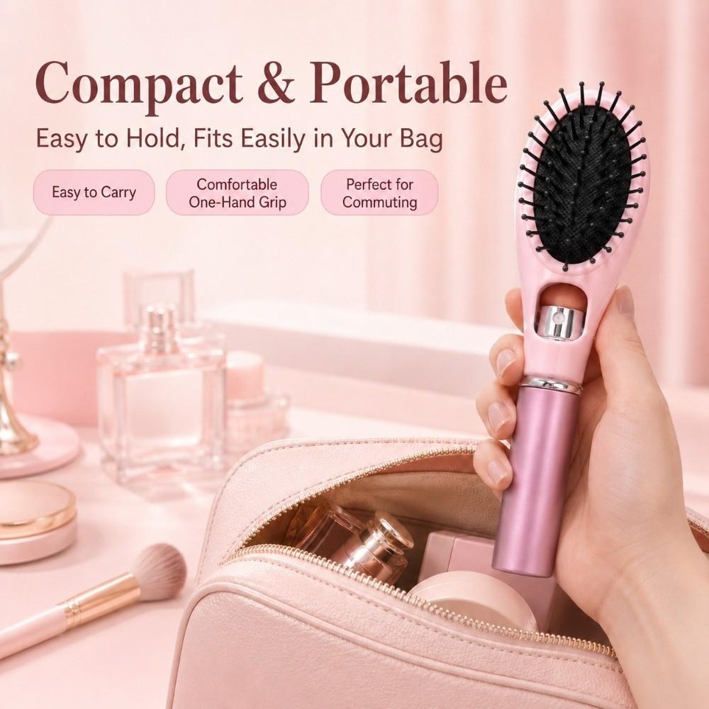 Anti-Static Spray Hair Brush Fine Mist Massage Hair Brush New Spray Massage Comb Daily Hair Care