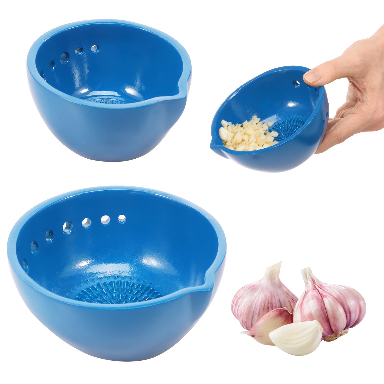 

2in1 Garlic Grater Herb Bowl Handmade Garlic Grater and Herb Bowl Set Multi-purpose Herb Stripper Bowls for Cooking Kitchen Tool