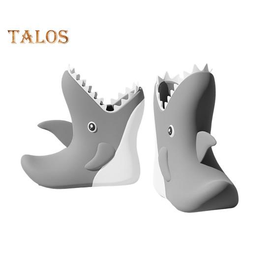 1 Par Botas de Lluvia para Niños Forma de Tiburón Dinosaurio Zapatos de Lluvia Impermeables Calzado para Niños Pequeños Suela Antideslizante Botas para Niños Niñas Senderismo Camping