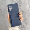 Solid Color Insert Card Case for Samsung S26/S24/S25/Note20/A56/A17 - Simple Soft Full Coverage Protective Case