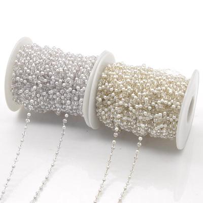 שרשרת מצופה נחושת קריסטל פנינה ערכת תכשיטים DIY: סיכת ראש עם ציציות, ספייסר עם חרוזים, קליפס, ואביזרי שרשרת חרוזים