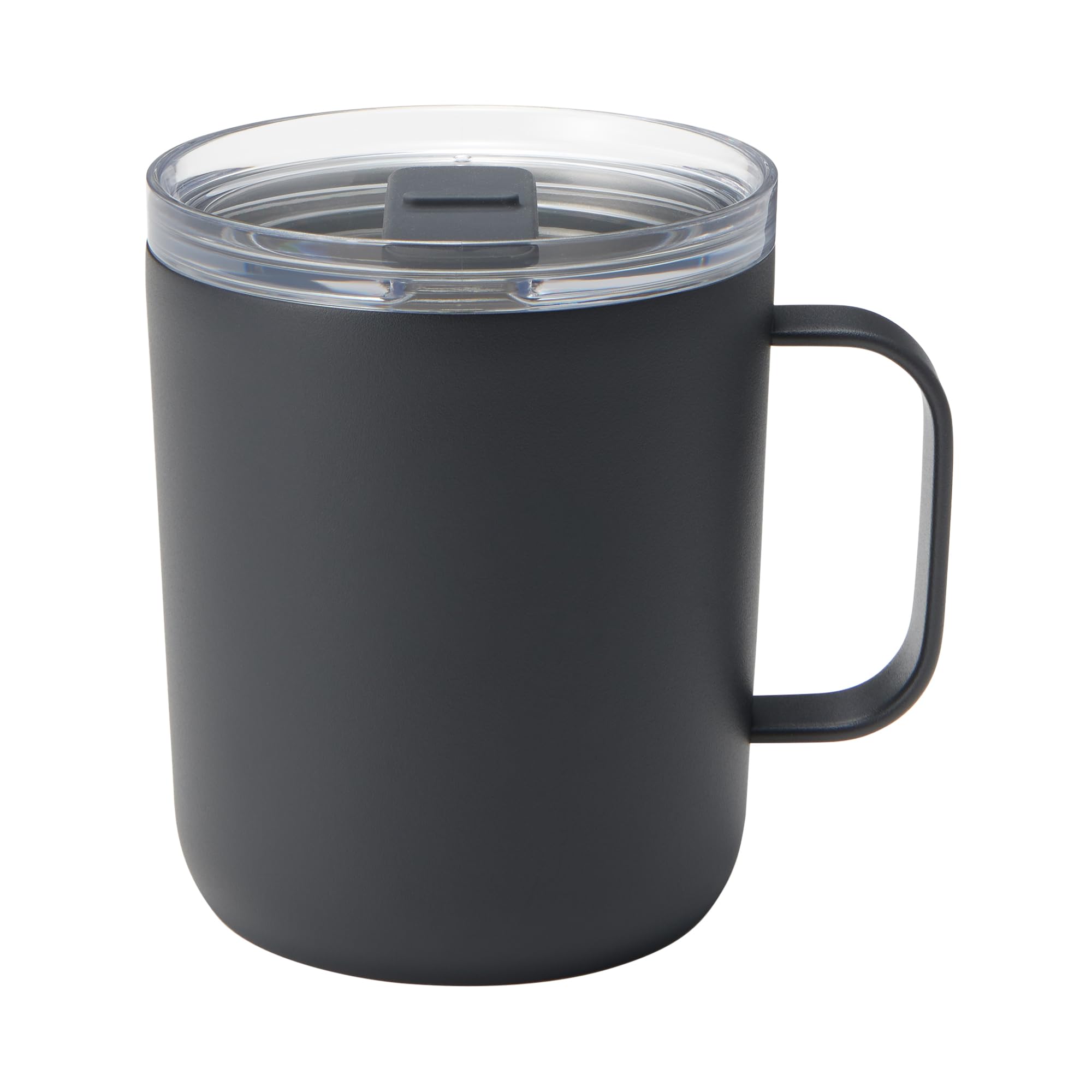

MUJI Термокружка с мерной шкалой и крышкой 84334689, Черная, 400 мл, чёрный
