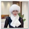 Plush Hat & Scarf Set: Autumn/Winter Women's Fashionable Warm Bucket Hat