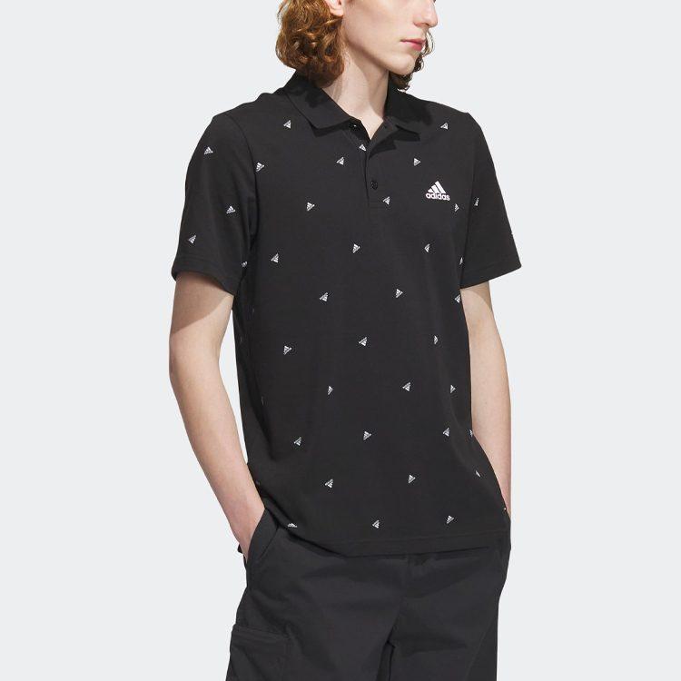 Adidas Future Icons Polo Shirts Men's Black Polo Collar Moderate Straight Fit IA8151