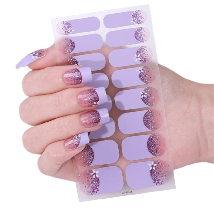 Gels Nail Sticker French Tip Nails Polish Strips Manicures Sticker Waterproof Gels Nail Wraps Gels Nail Strips