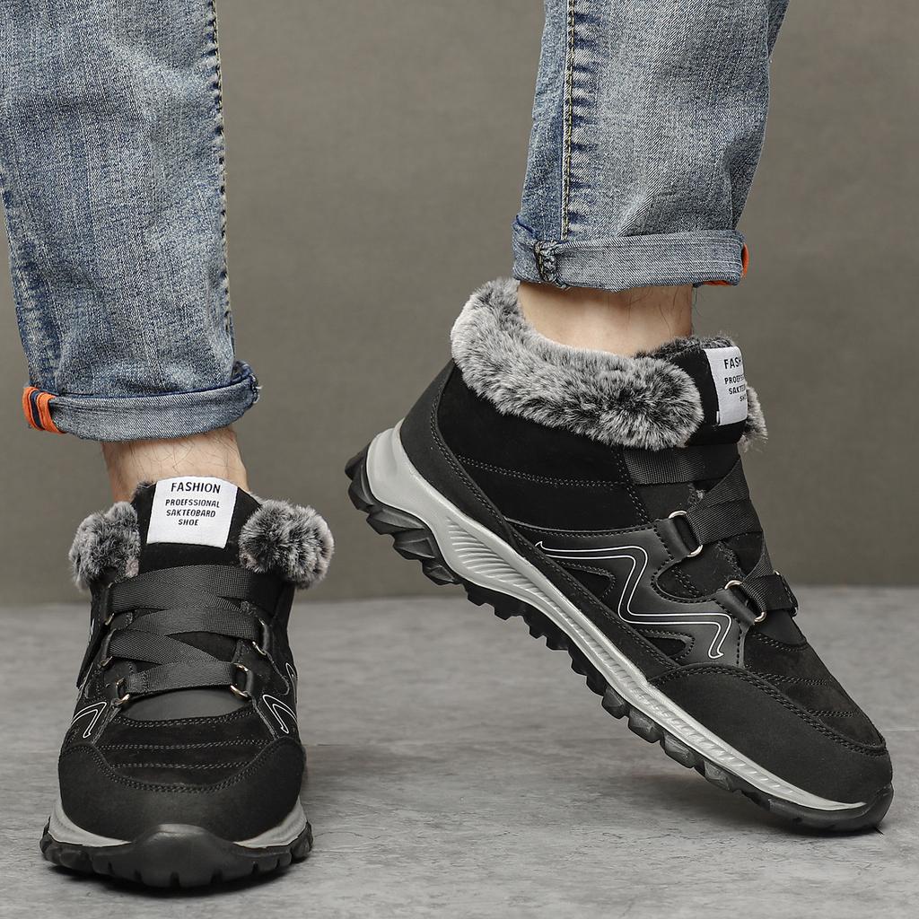 Męskie buty śniegowe buty outdoorowe dla mężczyzn grube podeszwy trampki dla mężczyzn buty zimowe Botines Tenis utrzymuj ciepłe puch męskie botki