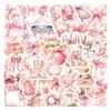 60 Pink Coquette Heart Stickers: Cute & Waterproof for Phone, Computer, Suitcase