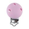 6pcs New Color 30mm Silicone Round Metal Clips DIY Bag Hat Chain Keychain Holder Clamps Jewelry Handmade Accessories