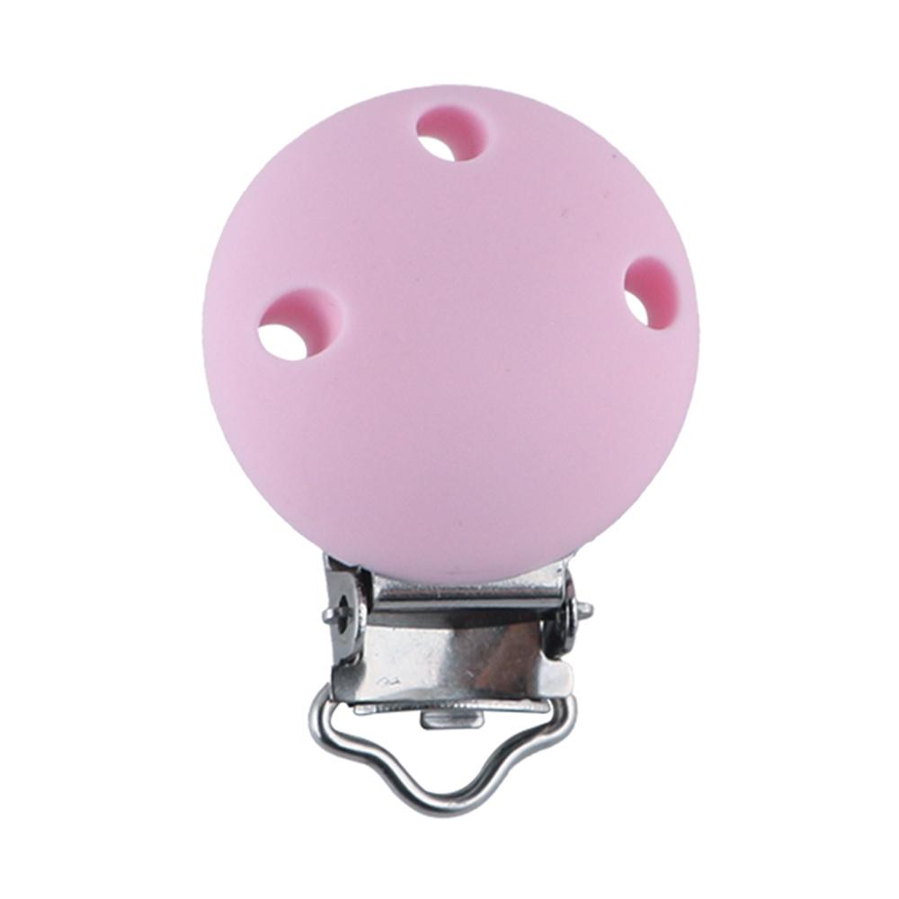 6pcs New Color 30mm Silicone Round Metal Clips DIY Bag Hat Chain Keychain Holder Clamps Jewelry Handmade Accessories
