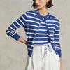 Polo Ralph Lauren Ss23 Logo Embroidered Striped Long Sleeve Knit Sweater Women Sweater Blue WMPOSWENC020614-400