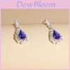 European Fashion Bridal Jewelry Set With Crystal Water Drop Pendant And Earrings For Women