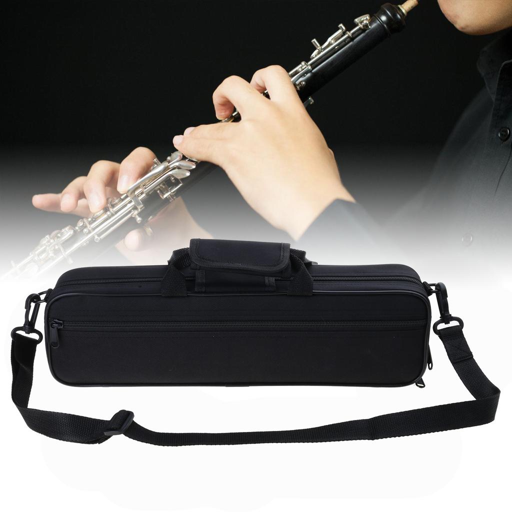 Nylon Padded Flute Case With Adjustable Shoulder Strap Flute Handbag Shoulder Bag Soft Lining 16 Holes Flute Bag