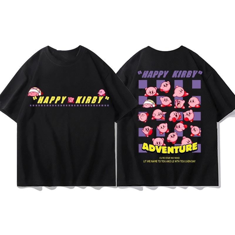 Adult and Children Kirby Face Expression Pure Cotton YKT TShirt Suitable for Staying Home or Going Out
