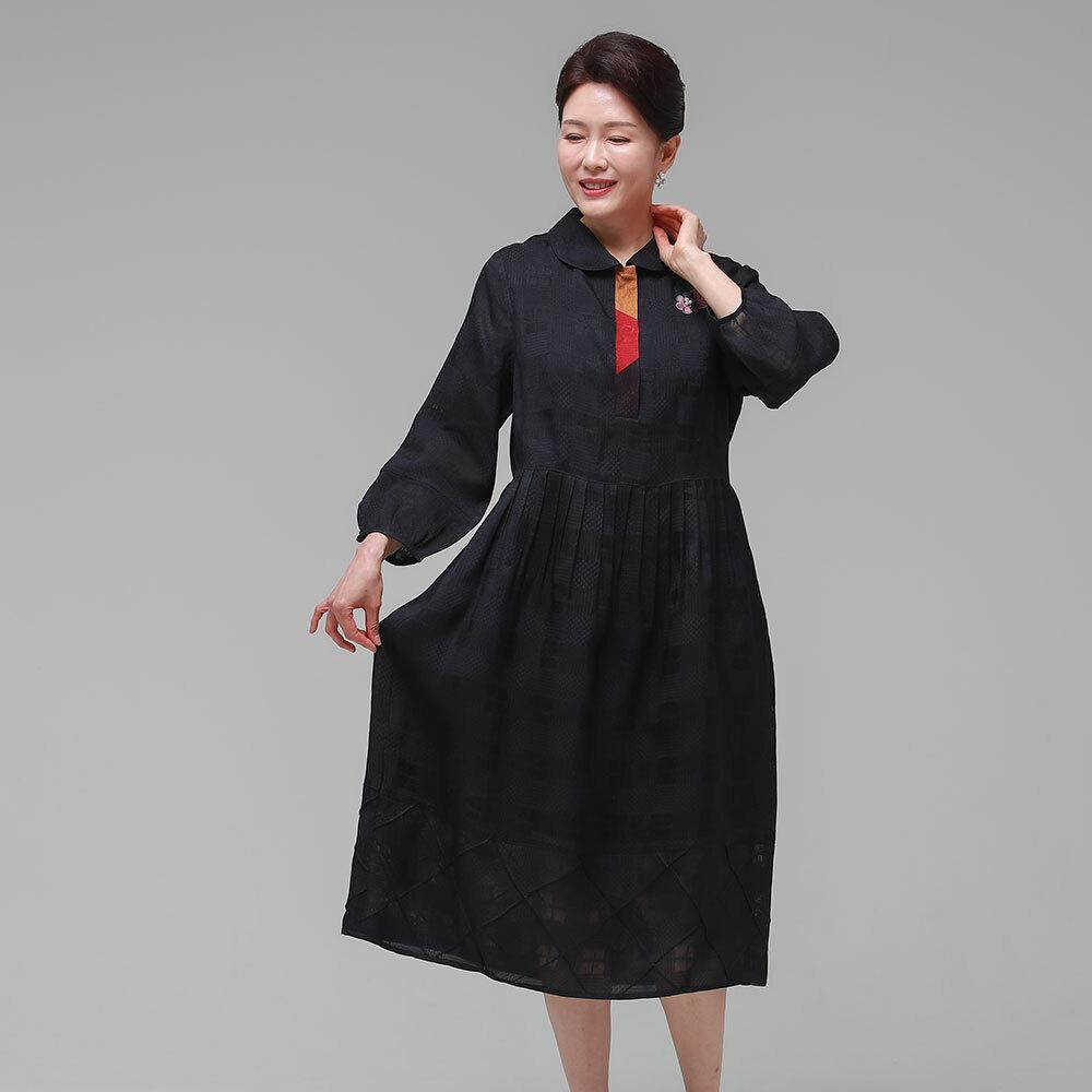 Halanghanbog Neat Summer Women'S Rayon Dress Navy