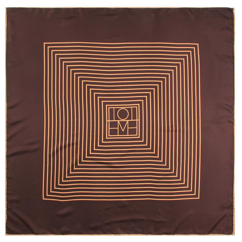 POBING Manual Hand Rolled Twill Silk Scarf Women Animals Kingdom Square Scarves Echarpes Foulards Femme Wrap Bandana Hijab 90CM