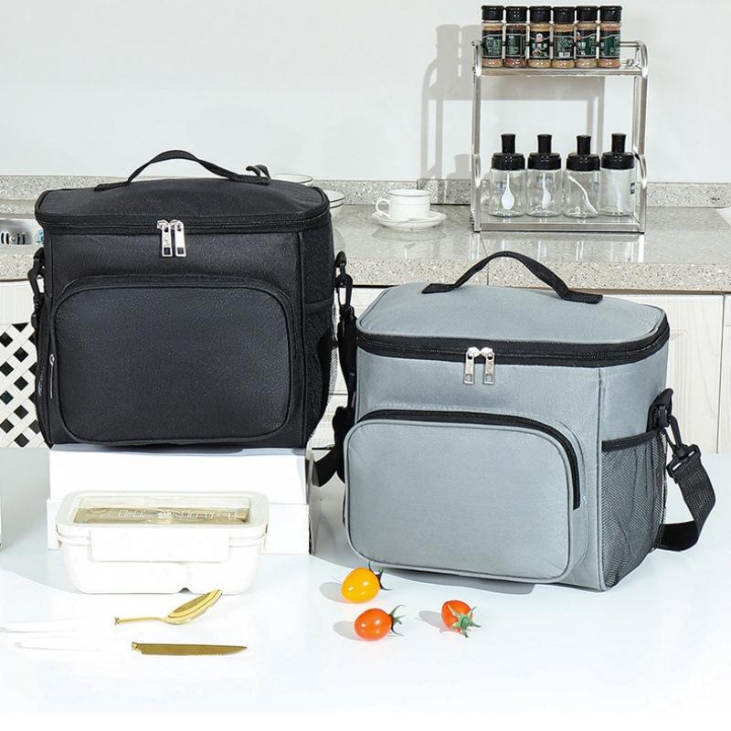 1Pcs Portable Lunch Bag Food Thermal Box Durable Waterproof Office Cooler Lunchbox with Adjustable Shoulder Strap Insulated Case