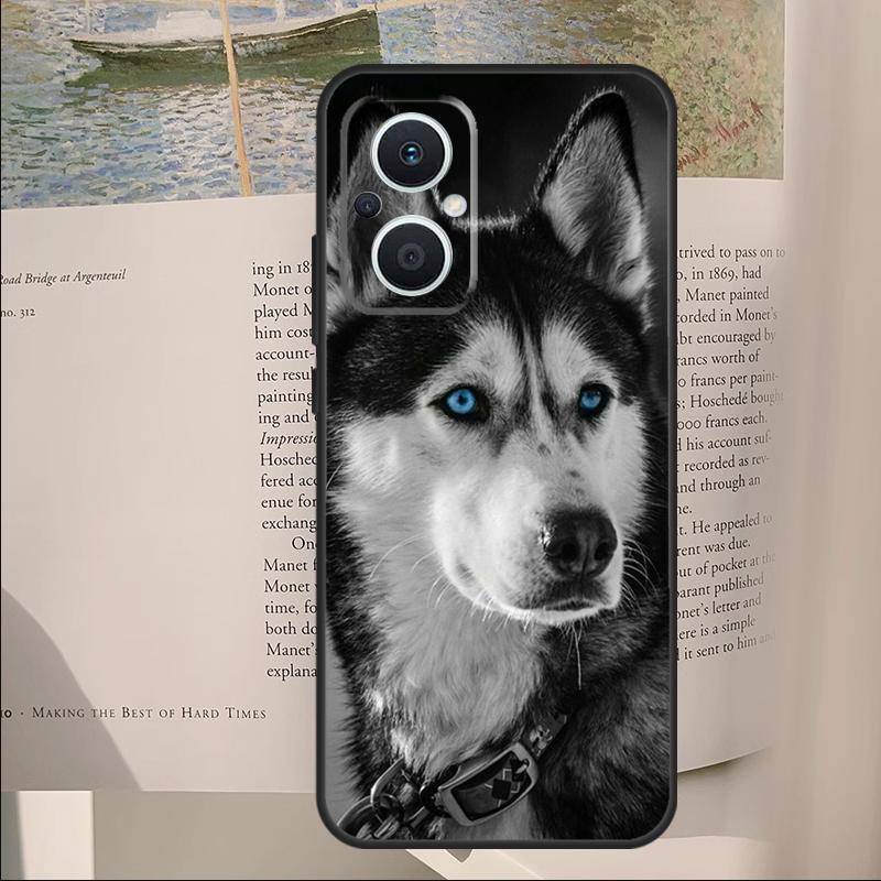 Animal Wolf Dog Husky Cover For OPPO Reno 11F 12F 13F 14F 10 11 12 13 14 Pro 7 8 Lite OPPO Find X6 X8 X9 Pro Case