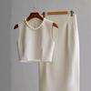 Pre-sale Autumn Arrival: Elegant White Vest Dress Set for Women