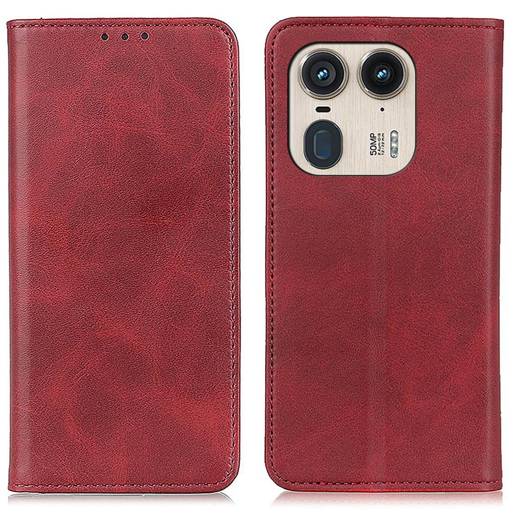 For Motorola Edge 50 Ultra 5G/Moto X50 Ultra 5G Wallet Case Split Leather Magnetic Closing Phone Cover