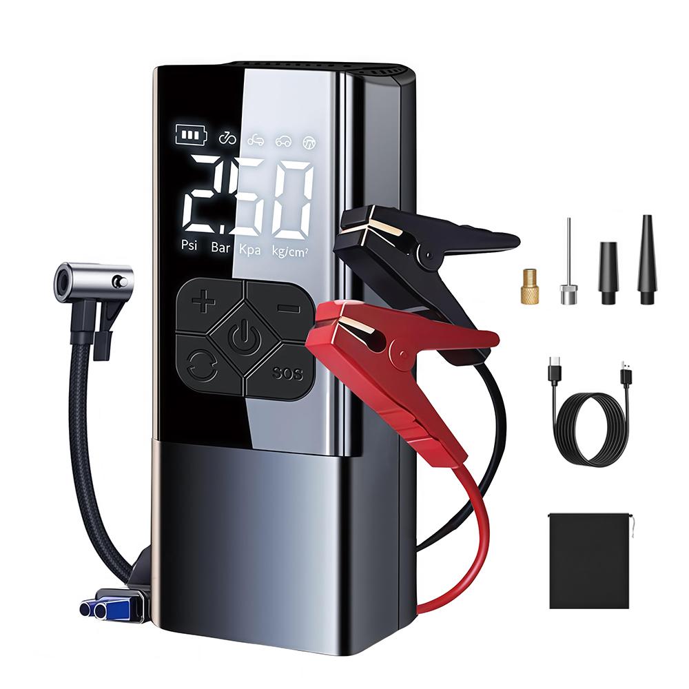 

2500A Professional Car Starter Car Booster with 150PSI Air Compressor Power Bank Portable Charger for Car Battery Jump Starter jump starter