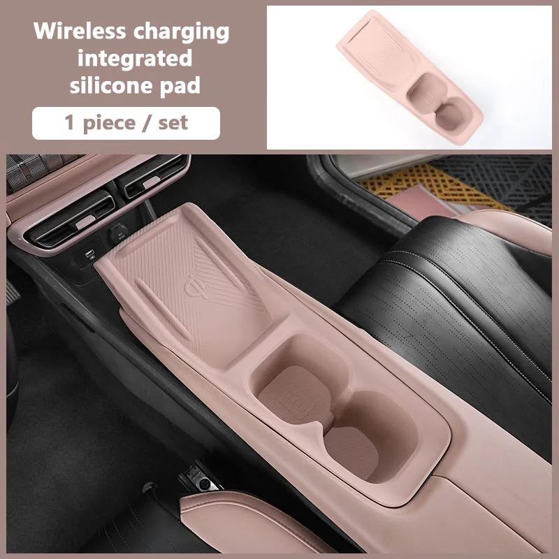 For BYD Seagull Dolphin Surf Mini Atto 1 2024 2025 2026 Wireless Charging Silicone Pad Storage Box Cup Holder Car Accessories