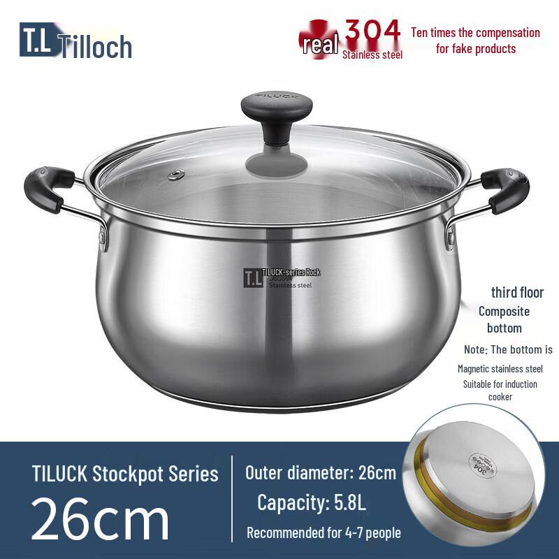 Qiwei 304 Stainless Steel Multi-Purpose Soup Pot