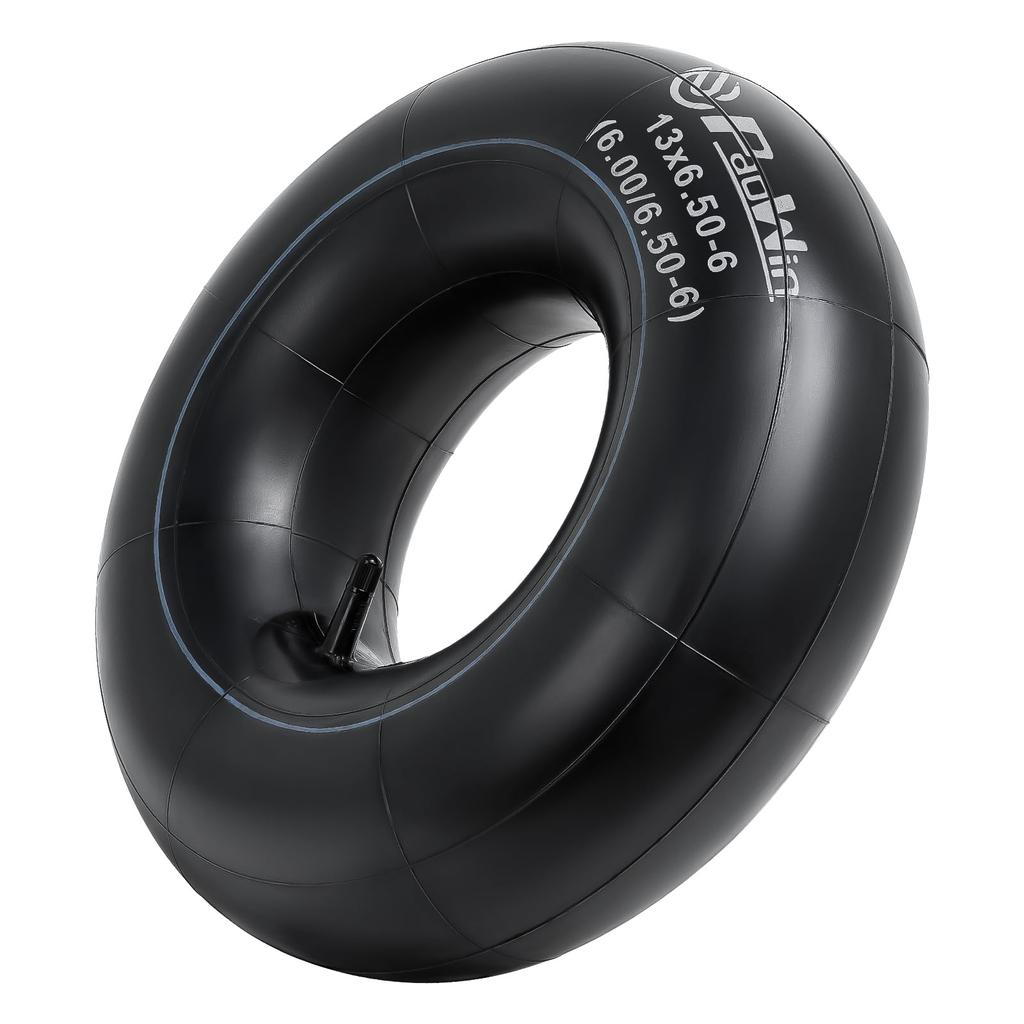 PaoWin Tire Tubes with TR13 Lawn Mower Lawn Mower Hand Cart Tiller Tubes 2-Pack 13x6.50-6 Tubes, 13x6.50-6 Valves, 13x6.50-6 Tubes, 13x6.50-6 Tubes,