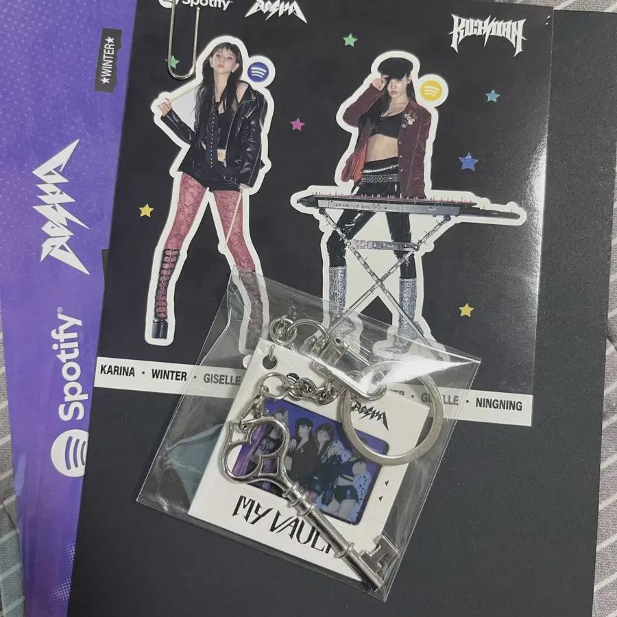 

aespa Spotify Myvault Брелок Бандана Наклейка