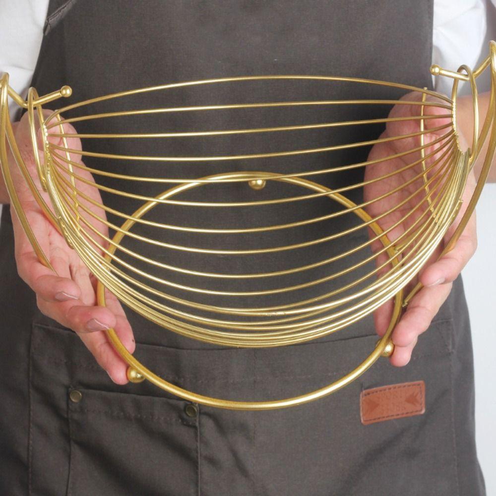 Hammock Shaped Fruit Vegetable Basket Iron Wire Display Tray Hollow Kitchen Accessories Snack