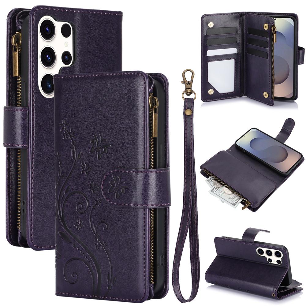 Wrist Strap Zipper Cards Solt Wallet Leather Phone Case for Samsung Galaxy S26 S25 Ultra S24 S23 Plus A57 A37 A17 A07 A56 Cover