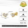 MOE30 RINNTIN Trendy Daily Wear Jewelry 0.5ct Moissanite 925 Silver Heart Earrings Studs