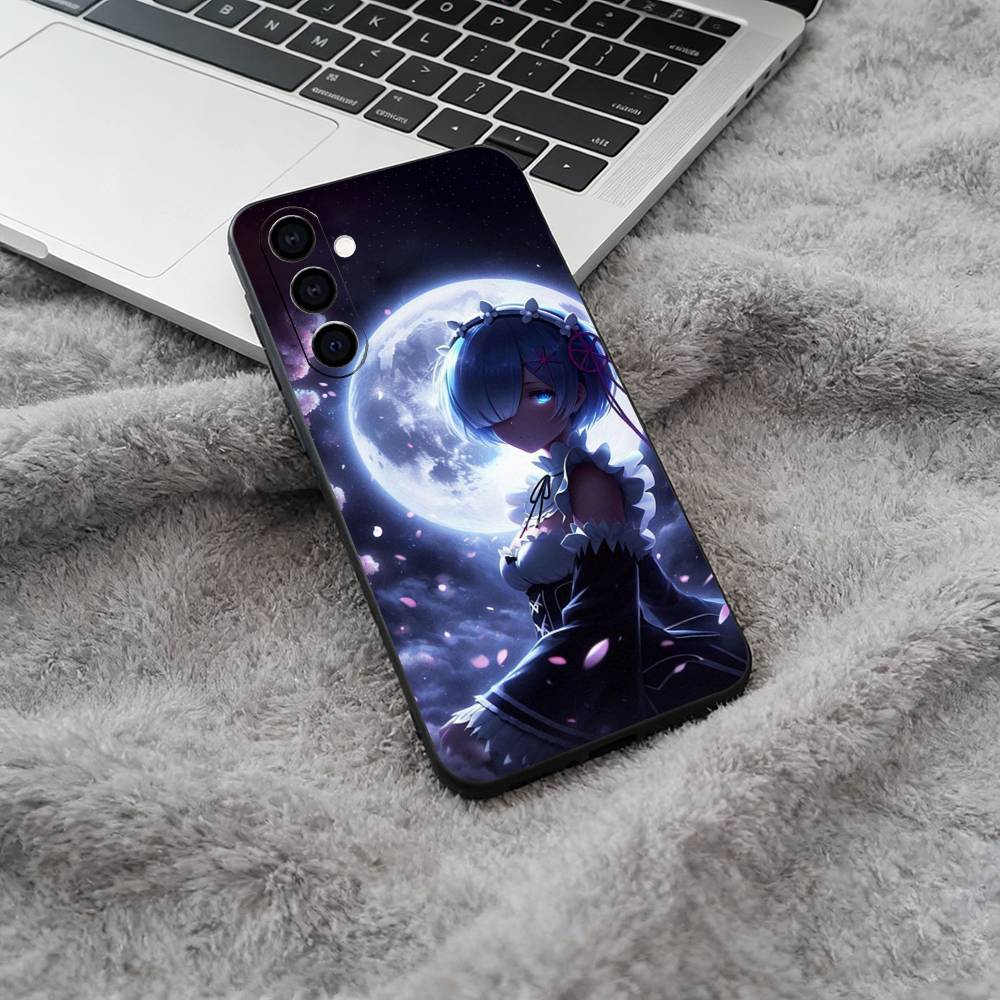 

Zero -Starting- Life -in -Another -World Black Soft Silicone Phone Case for Samsung Galaxy A73, A71, A72, A70, A53, A52, A51 Samsung a12