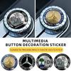 Car Multimedia Knob Decorative Stickers For AMG Barbosa W205 C300 W203 W206 W108 W124 W126 W140 W168 W169 W176 GLC
