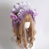 Head Jewelry Original Lolita Headband Purple Lolita Blue Lace Bow Hair Accessories