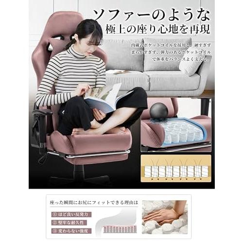 Dowinx Gaming Chair, Fabric, Breathable, 170 Reclining, with Ottoman, Rocking, Office Chair, Computer Chair, Desk Chair, Gaming Chair, Headrest, Lumb