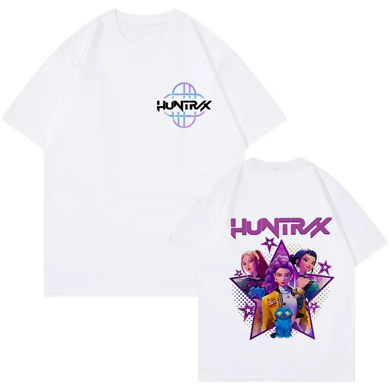 Kpop Demon Hunters Cotton Shirt Huntrix Mira Rumi Zoey Derpy Tiger Tees Gift for Men Women Saja Boys Fans Clothes Trending Tops