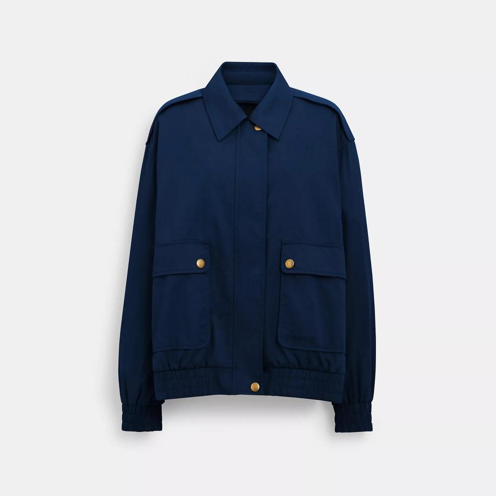 

Бомбер Harrington Coach Snap Front темно-синий