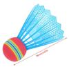10Pcs/pack Badminton EVA Rainbow Head Nylon Badminton Feather Badminton Set for Game Sport Entertainment, Random Color