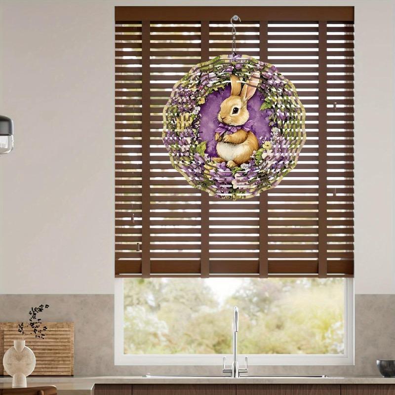 10 Zoll Hängender Windspinner mit 360-Grad-Haken für Balkon-Gartendekor Frühling Sommer Außendekoration