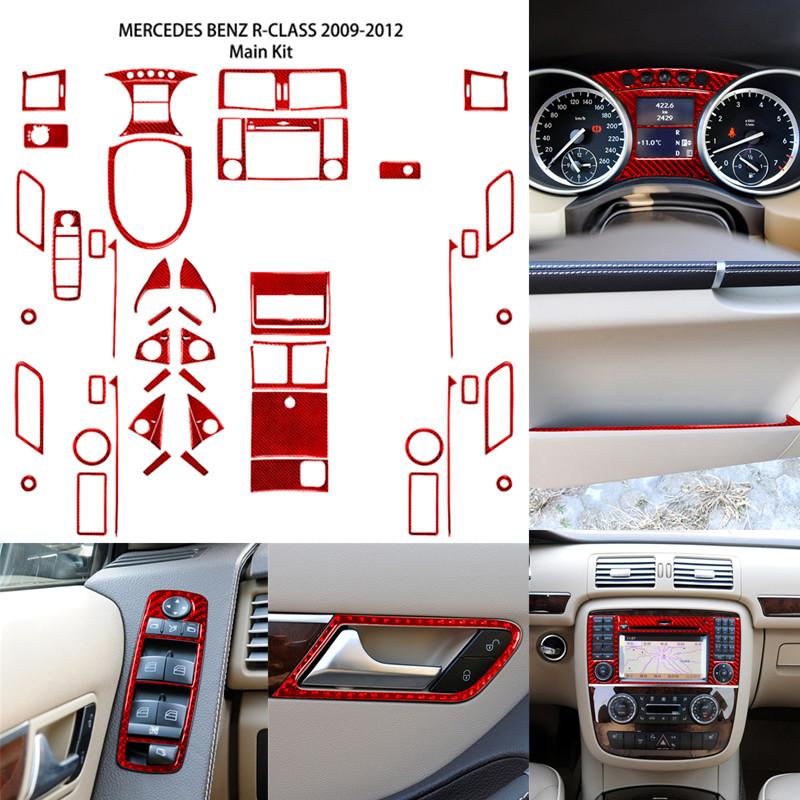 

Красная наклейка из углеродного волокна для Mercedes R-Class 2009-2012 Styling