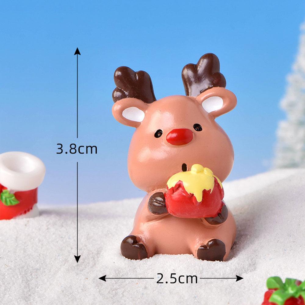 Christmas Elk Penguin Polar Bear New Year Creative Micro Landscape Snow Scenery Design Decoration Creative Resin Animal Gift