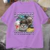 Funny Lactose Intolerant Funny Cat Meme Print TShirt Women Retro Fashion Short Sleeve Tshirts Casual Summer Women Unisex Clothing