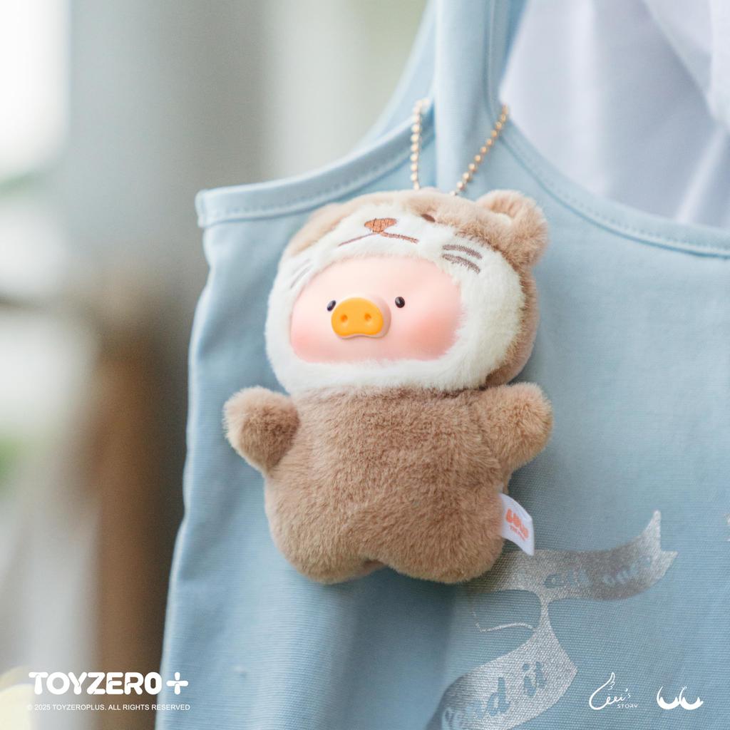 TOYZERO+ Lulu Piggy Blind Box Figures - 6-Piece Puppet Show Series Plush Keychain Blind Box Finger Puppet Toys, Cute Plush Mystery Box Collectibles,
