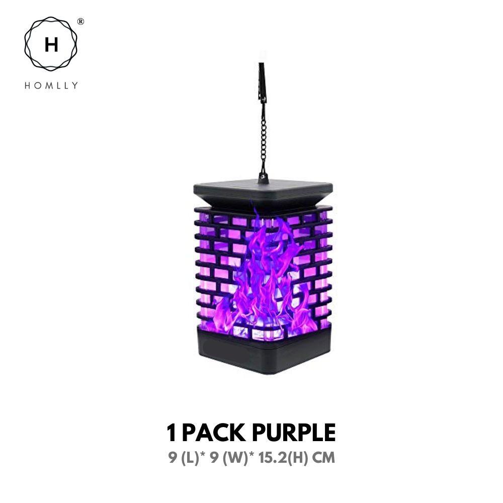 HOMLLY Outdoor Solar Lantern Lamp (Real Flame Mode)