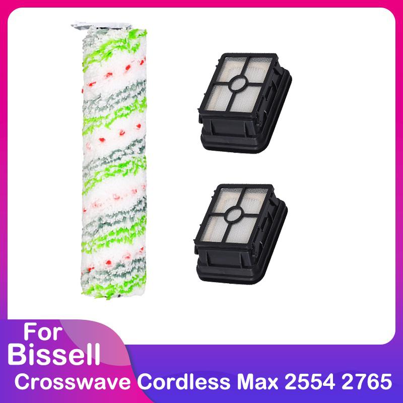 Compatible for Bissell Crosswave Cordless Max 2554 2554A 2590 2596 2596B 2596M 2765 2765F 2765Z 2765E 2765N Main Brush Filter